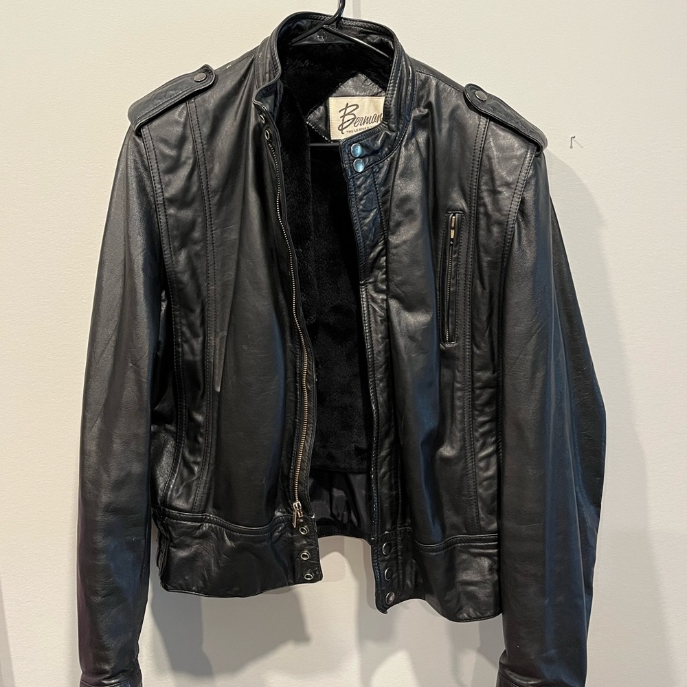 Vintage Berman’s Leather Motorcycle Jacket 🔥